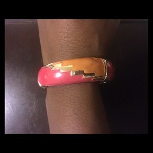 Orange pink n gold braclet